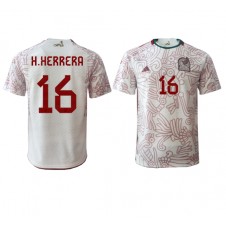 Mexiko Hector Herrera #16 Bortatröja VM 2022 Korta ärmar
